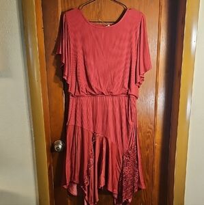 Willow Asymmetrical Red Dress